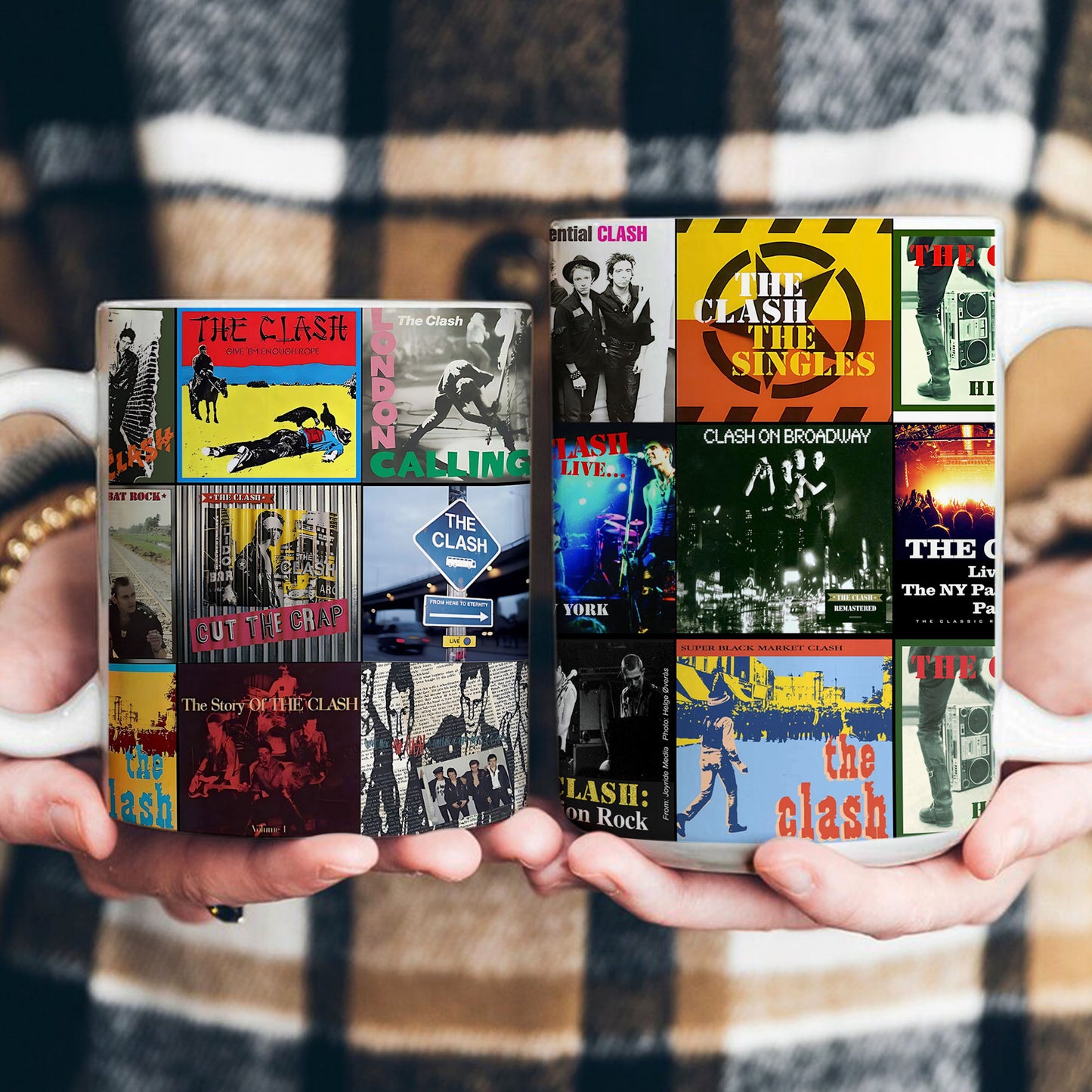 The Clash Accent Mug – Classic Album Cover Collage Gift