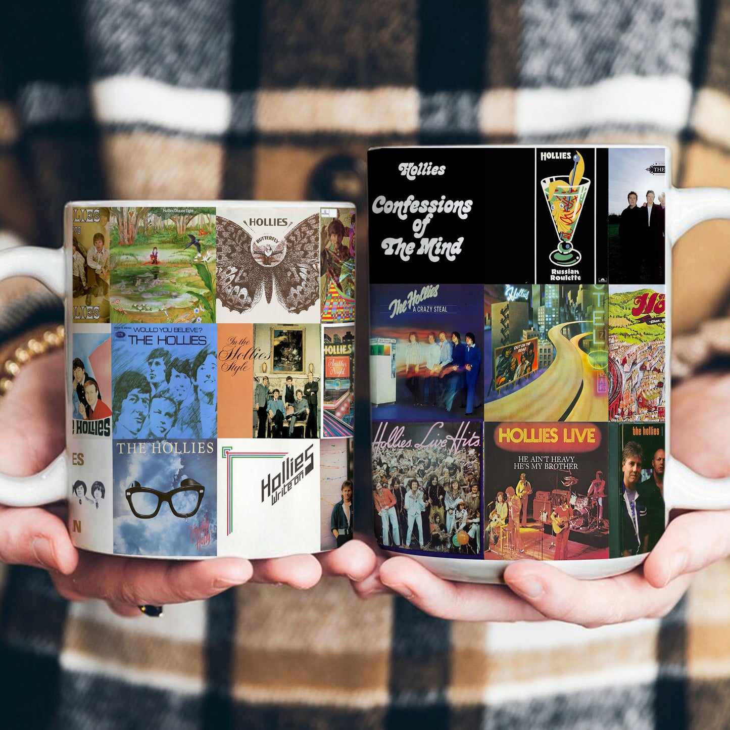 The Hollies Accent Mug – Classic Harmony-Rock Album Collage Gift