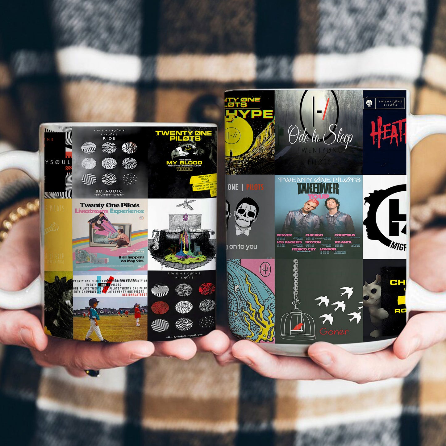 Twenty One Pilots Accent Mug – Classic Album Cover Collage Gift