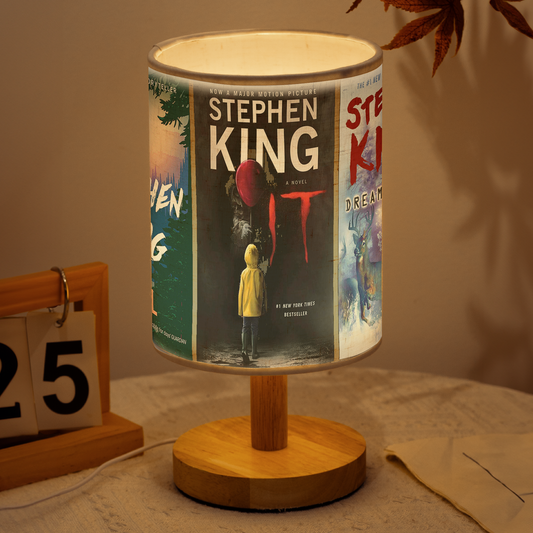 Stephen King Horror Classics Book Cover Fabric Lamp