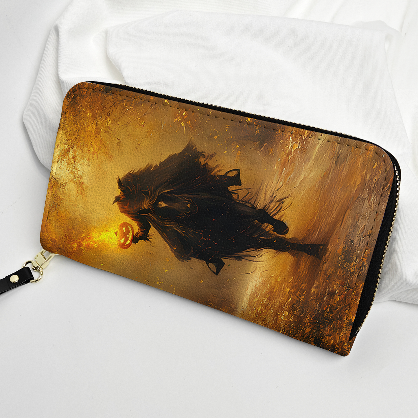 Dark elegance meets spooky legend in this bold Leather Handbag & Wallet Set