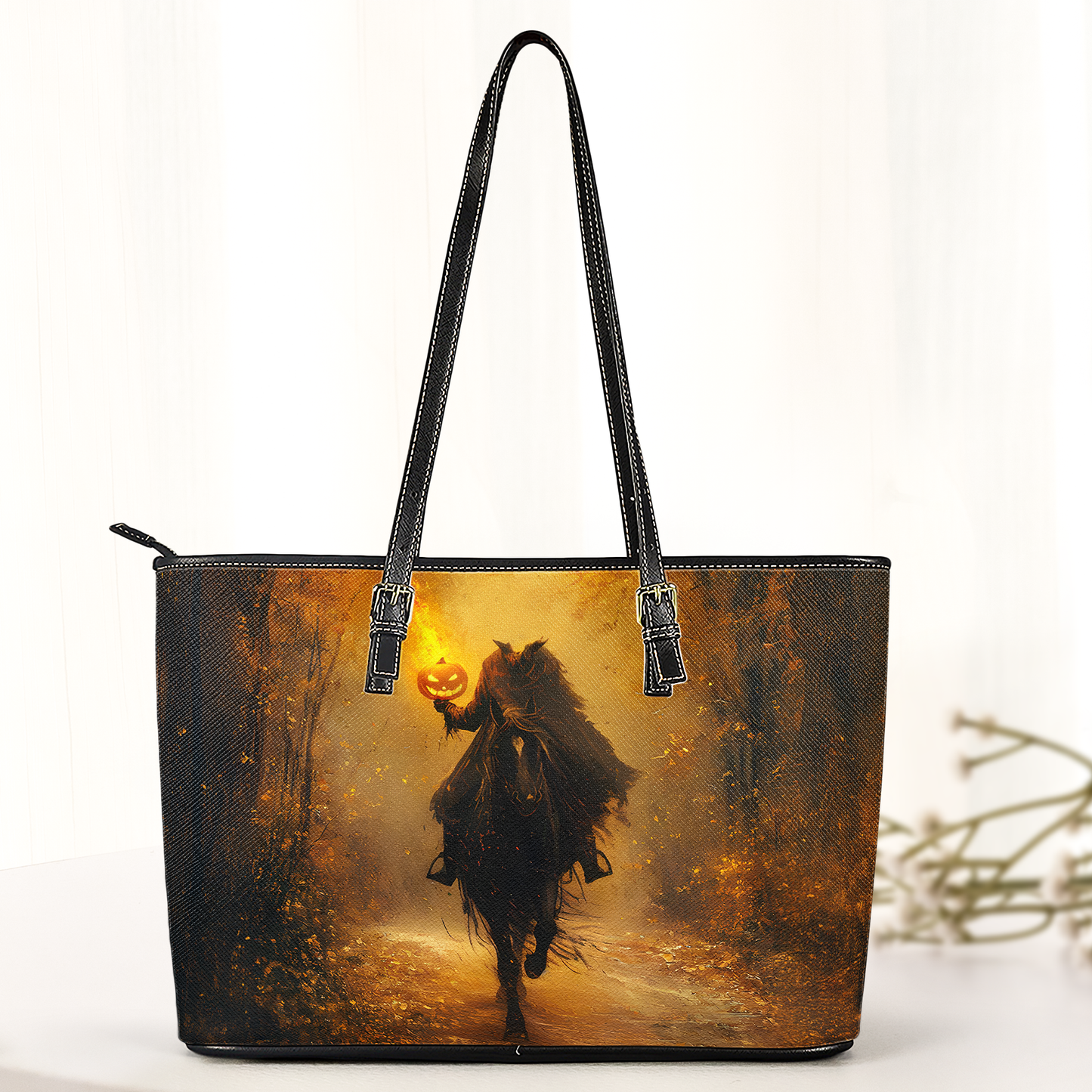 Dark elegance meets spooky legend in this bold Leather Handbag & Wallet Set