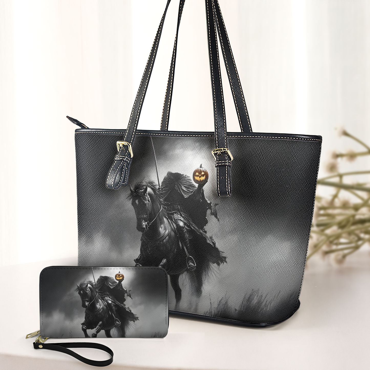 Dark Rider Halloween Leather Handbag & Wallet Set