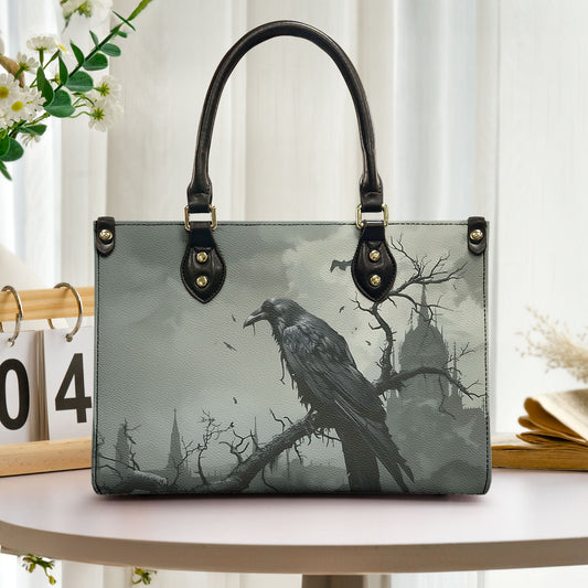 The Raven Gothic Leather Handbag & Wallet Set – Dark Literature Inspired