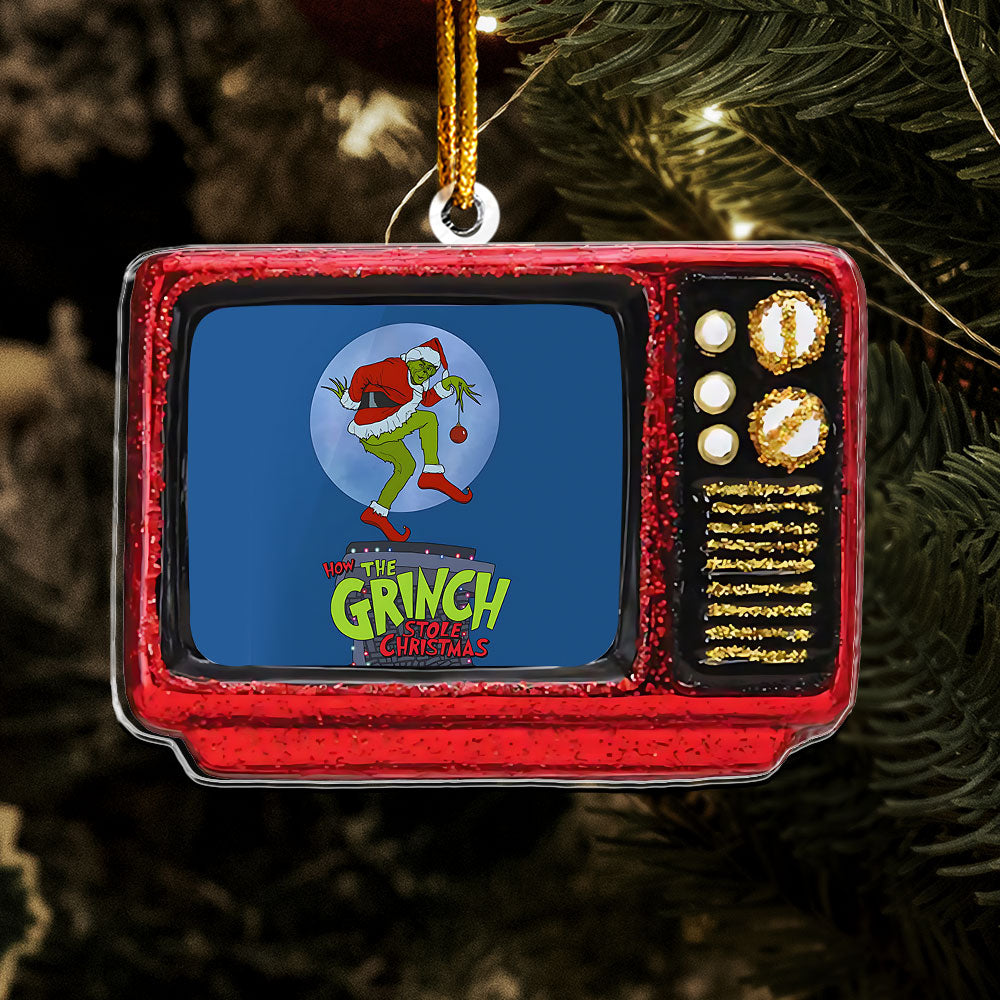 The Grinch Retro TV Ornament – Classic Christmas Movie Keepsake