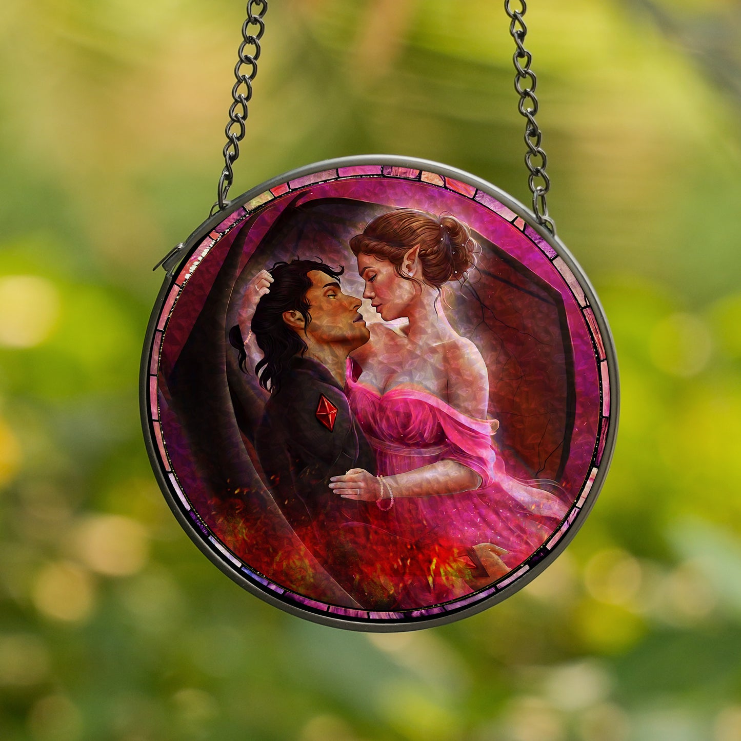 Cassian & Nesta Archeron Stained Glass Suncatcher