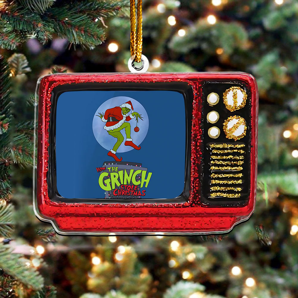 The Grinch Retro TV Ornament – Classic Christmas Movie Keepsake