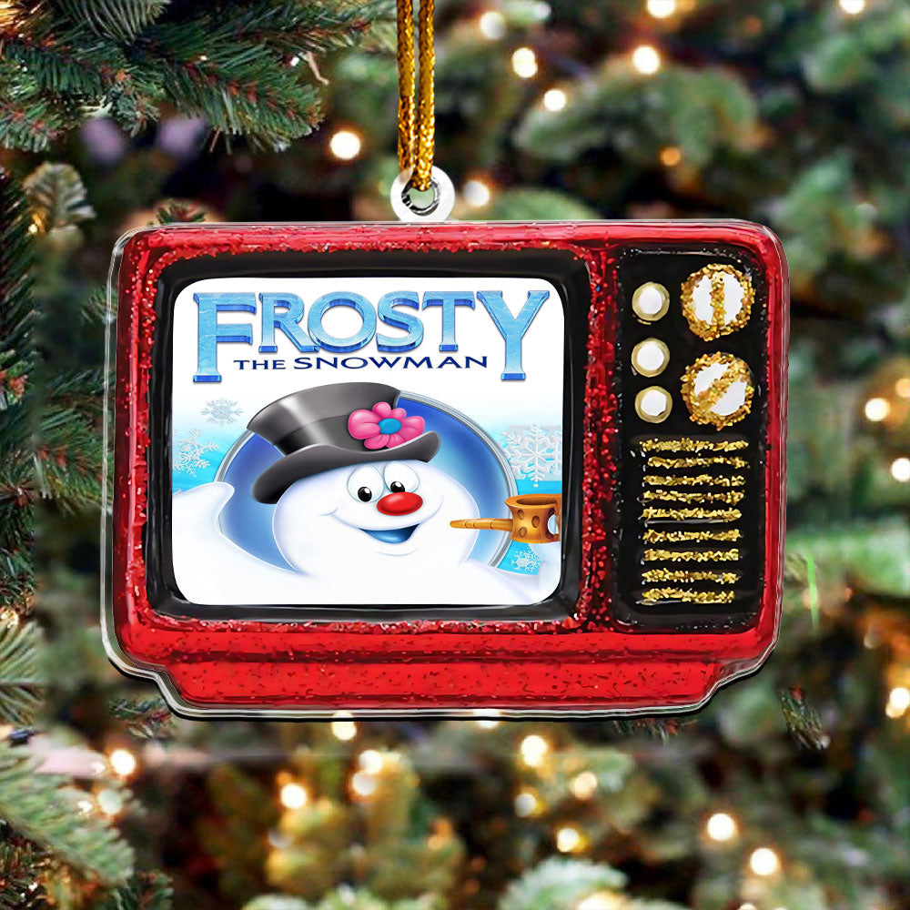 Frosty the Snowman Retro TV Ornament – Classic Holiday Cartoon Keepsake