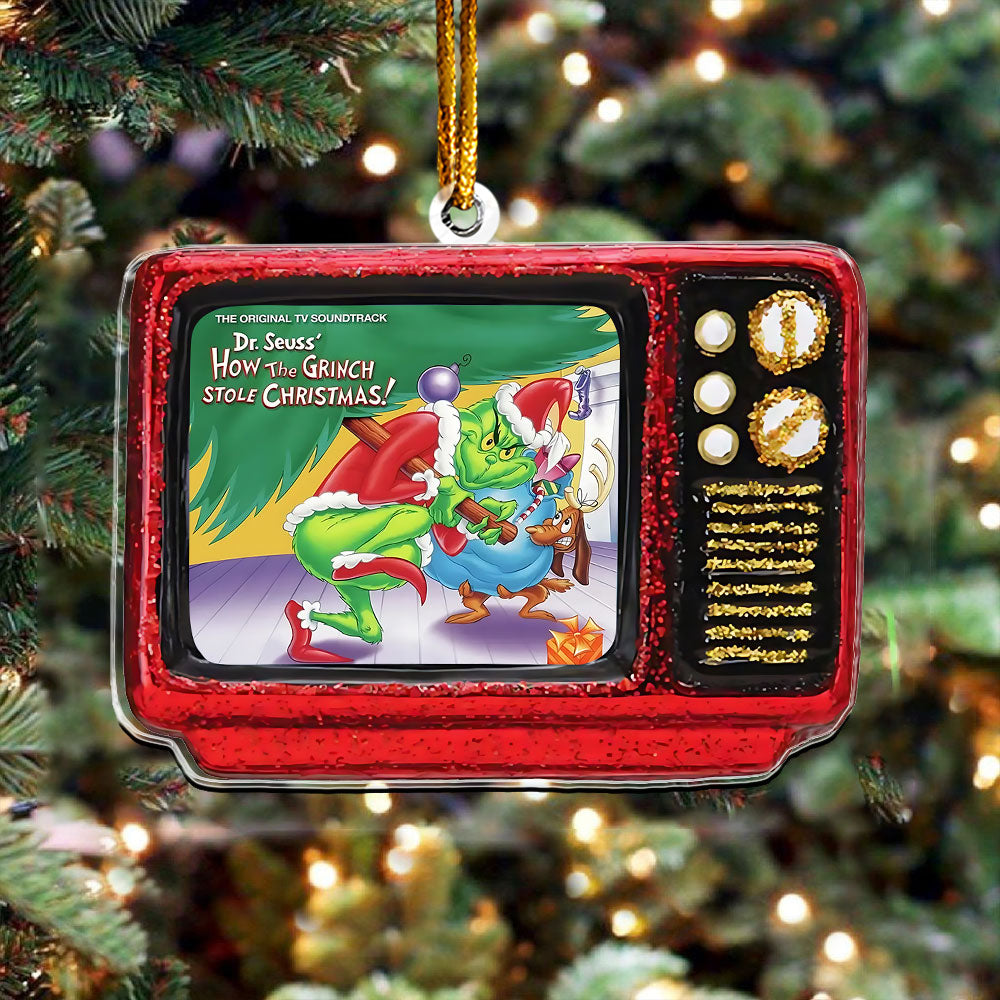 How the Grinch Stole Christmas Retro TV Ornament – Classic Holiday Cartoon Keepsake