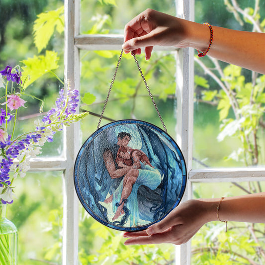 Feyre Archeron & Rhysand Stained Glass Suncatcher