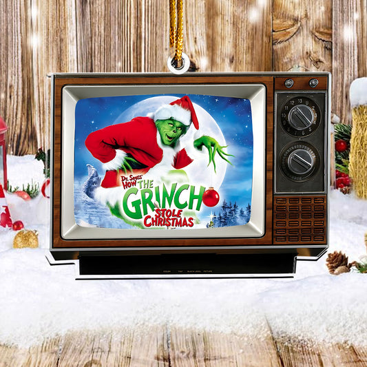 The Grinch Acrylic Ornament – Classic Christmas Movie TV Keepsake