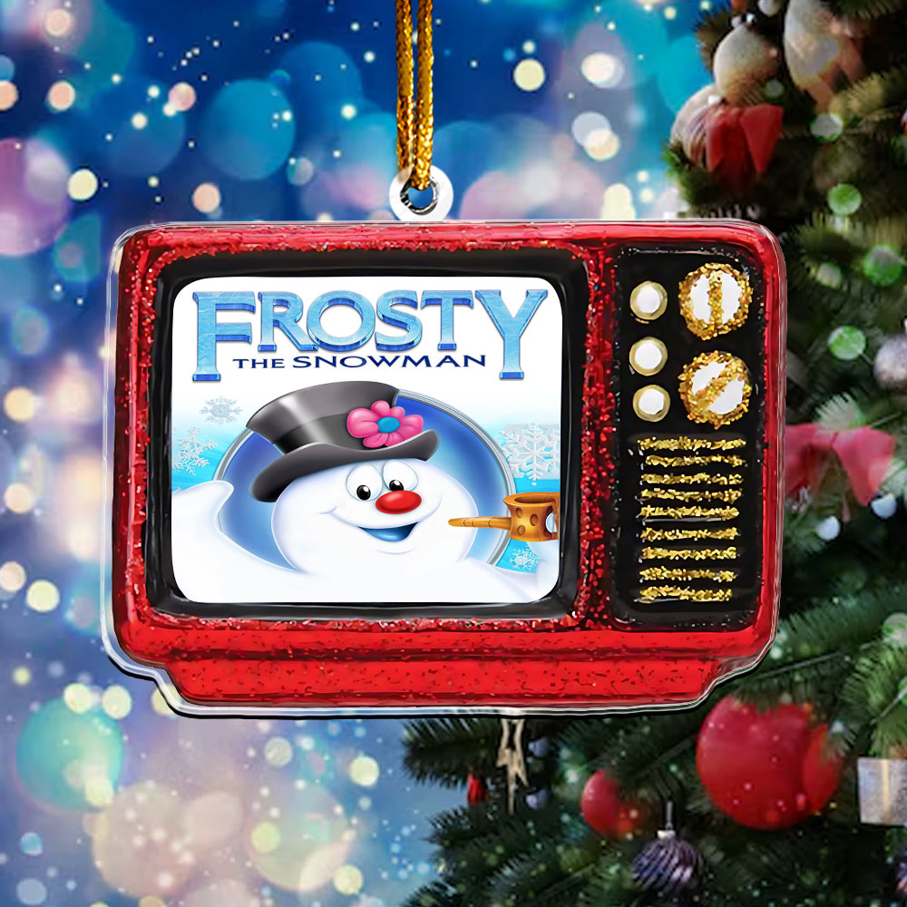 Frosty the Snowman Retro TV Ornament – Classic Holiday Cartoon Keepsake