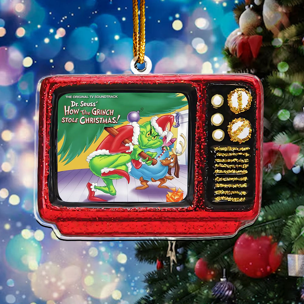 How the Grinch Stole Christmas Retro TV Ornament – Classic Holiday Cartoon Keepsake