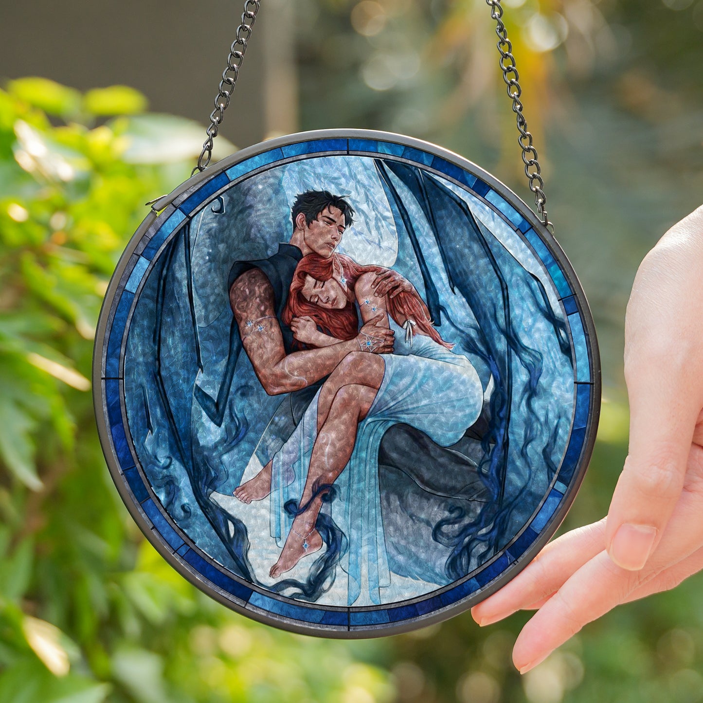 Feyre Archeron & Rhysand Stained Glass Suncatcher
