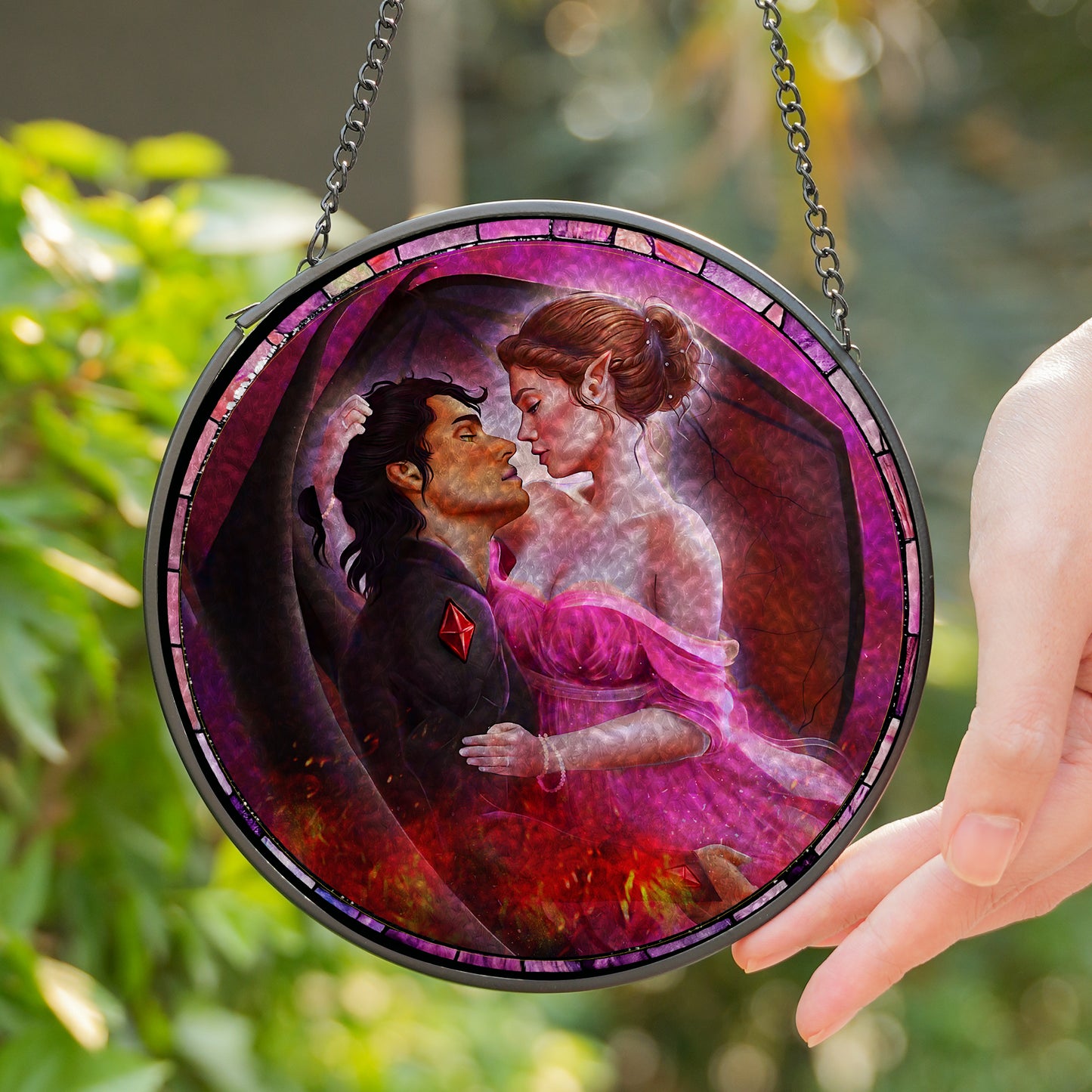 Cassian & Nesta Archeron Stained Glass Suncatcher