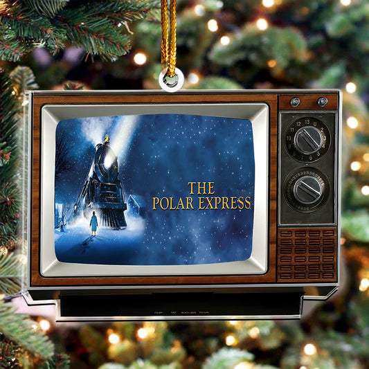 The Polar Express Christmas Acrylic Ornament – Retro TV Holiday Decoration