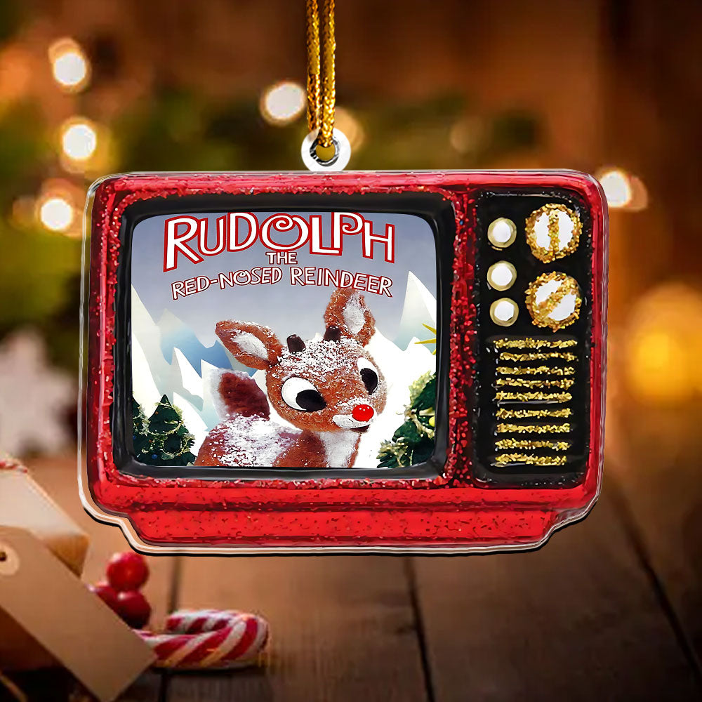 Rudolph the Red-Nosed Reindeer Retro TV Ornament – Classic Christmas Keepsake