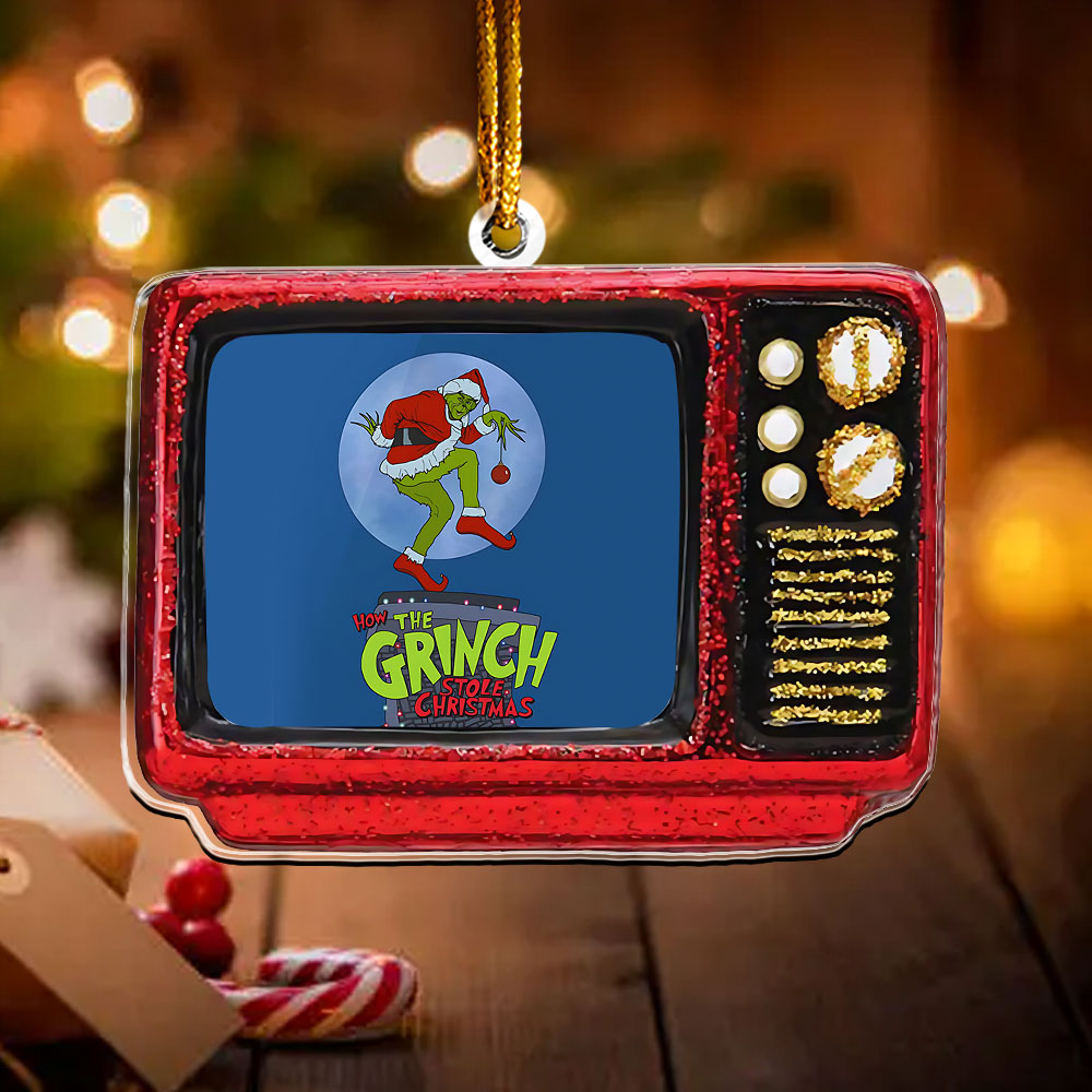 The Grinch Retro TV Ornament – Classic Christmas Movie Keepsake