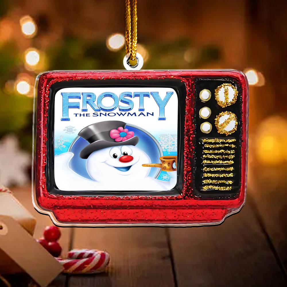 Frosty the Snowman Retro TV Ornament – Classic Holiday Cartoon Keepsake