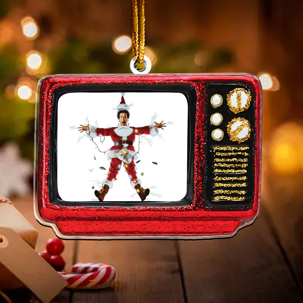 Christmas Comedy Retro TV Ornament – Holiday Classic Keepsake