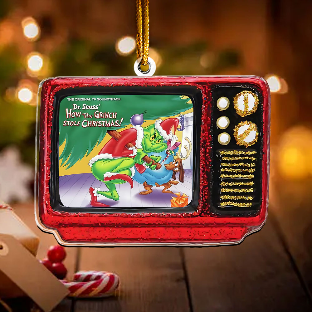 How the Grinch Stole Christmas Retro TV Ornament – Classic Holiday Cartoon Keepsake