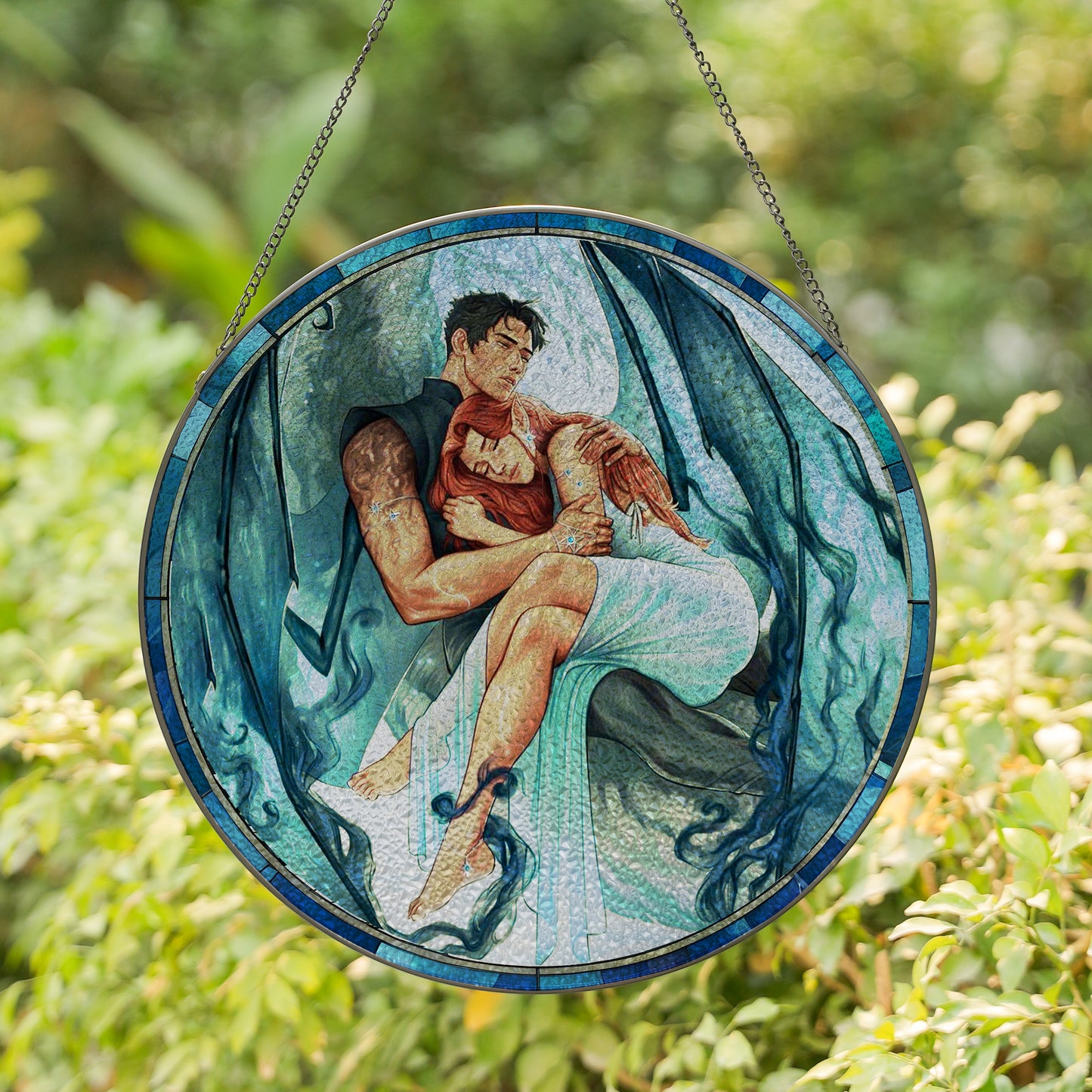 Feyre Archeron & Rhysand Stained Glass Suncatcher