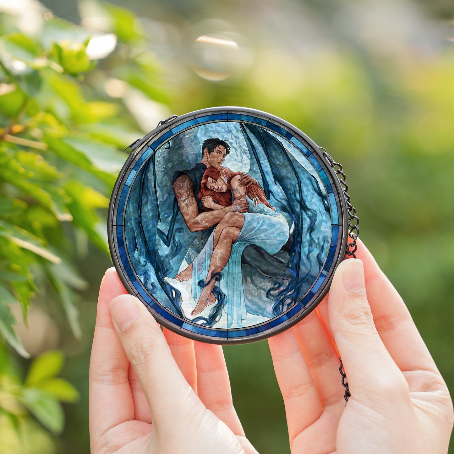 Feyre Archeron & Rhysand Stained Glass Suncatcher
