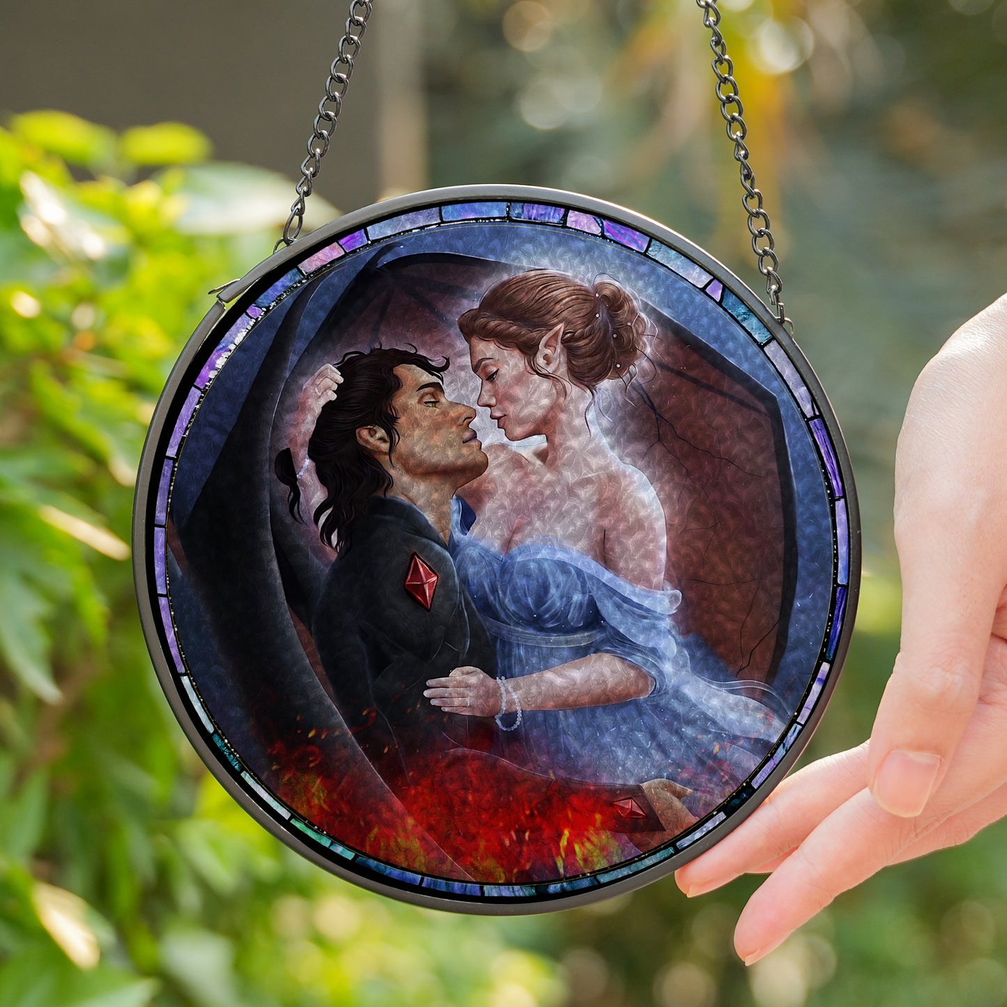 Cassian & Nesta Archeron Stained Glass Suncatcher