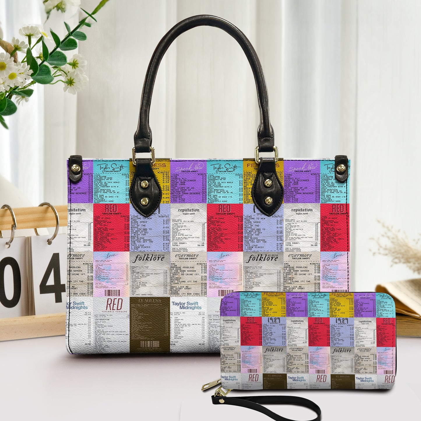 Taylor Swift Concert Ticket Inspired Leather Handbag & Wallet Set