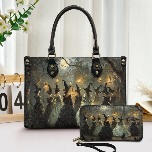 Coven of Witches Gothic Leather Handbag & Wallet Set