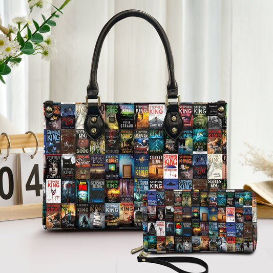 Stephen King Book Cover Leather Handbag & Wallet Set