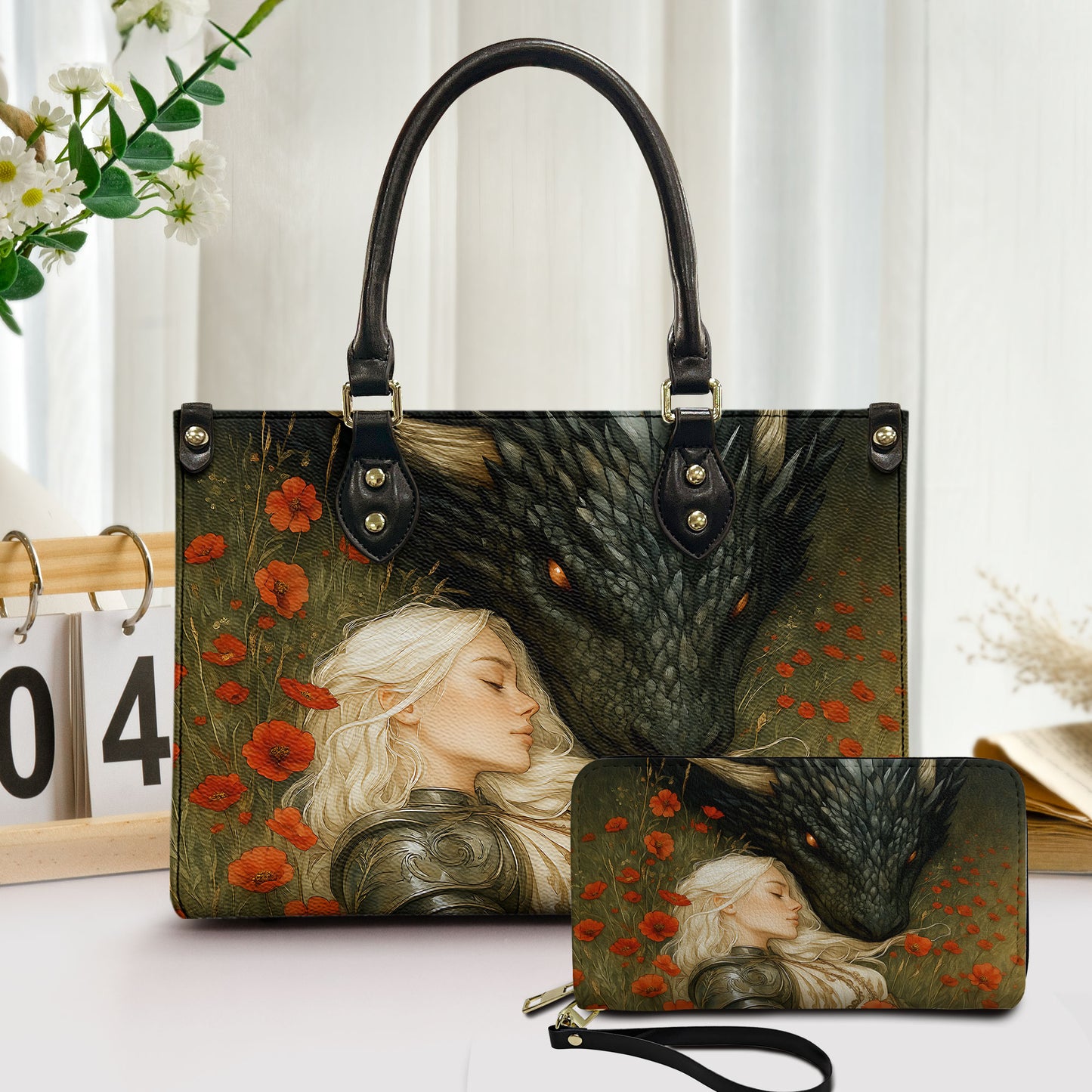 Throne of Glass-Inspired Leather Handbag & Wallet Set – Aelin & Abraxos