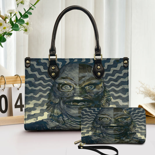 Creature from the black lagoon horror Leather Handbag Wallet Set
