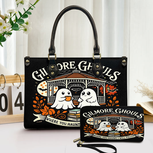 Gilmore Ghouls Leather Halloween Tote & Wallet Set – Spooky Cute Fall Vibes