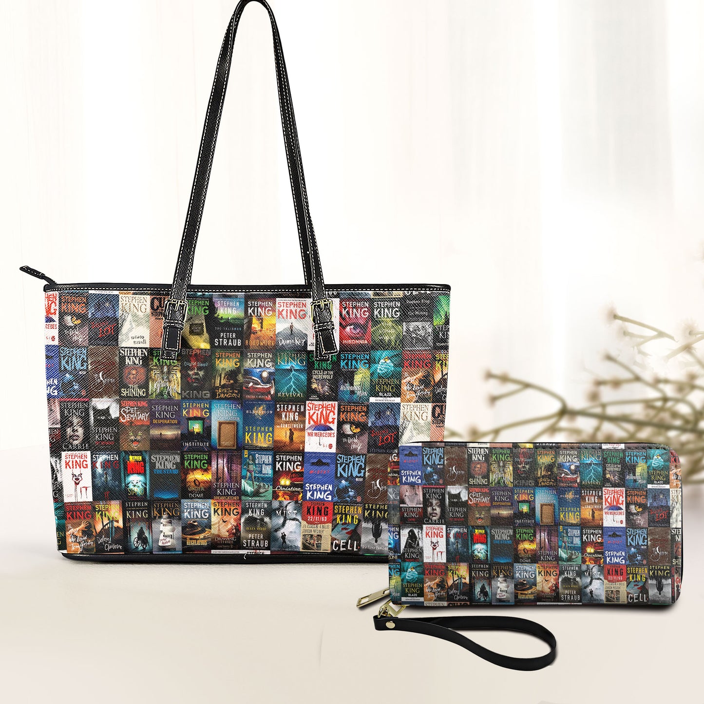 Stephen King Book Cover Leather Handbag & Wallet Set