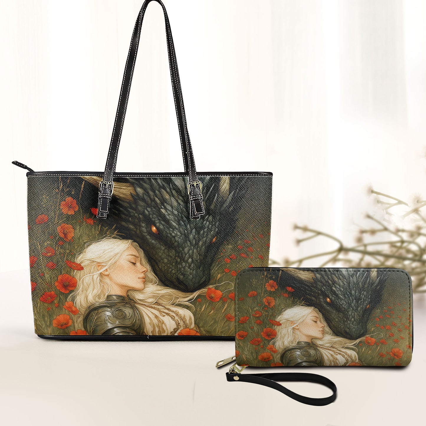 Throne of Glass-Inspired Leather Handbag & Wallet Set – Aelin & Abraxos