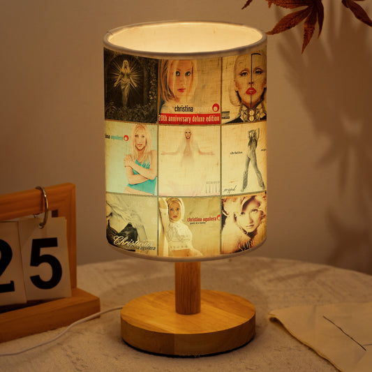 Christina Aguilera Album Collage Lamp – Pop Diva Nostalgia Light for Music Lovers