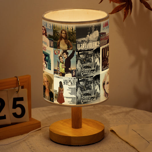 Lana Del Rey Albums Fabric Lamp – Dreamy Vintage - Inspired Table Light