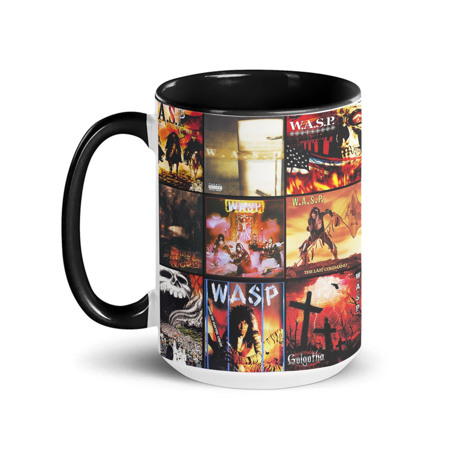 W.A.S.P. Accent Mug – Heavy Metal Classics Album Collage Gift
