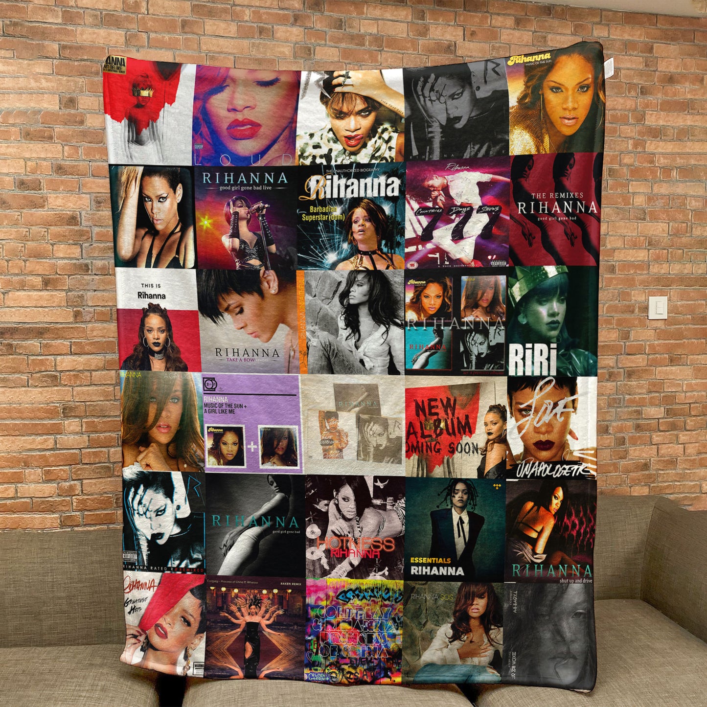Rihanna Sherpa Blanket – A Bold, Iconic Tribute for True Navy Fans