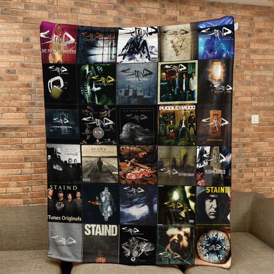 Staind Sherpa Blanket – Iconic Album Cover Collage for Rock Fans