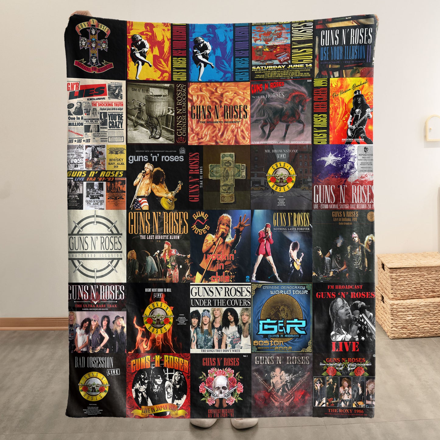 Guns N’ Roses Sherpa Blanket – A Loud, Wild Flashback to Rock’s Most Explosive Era