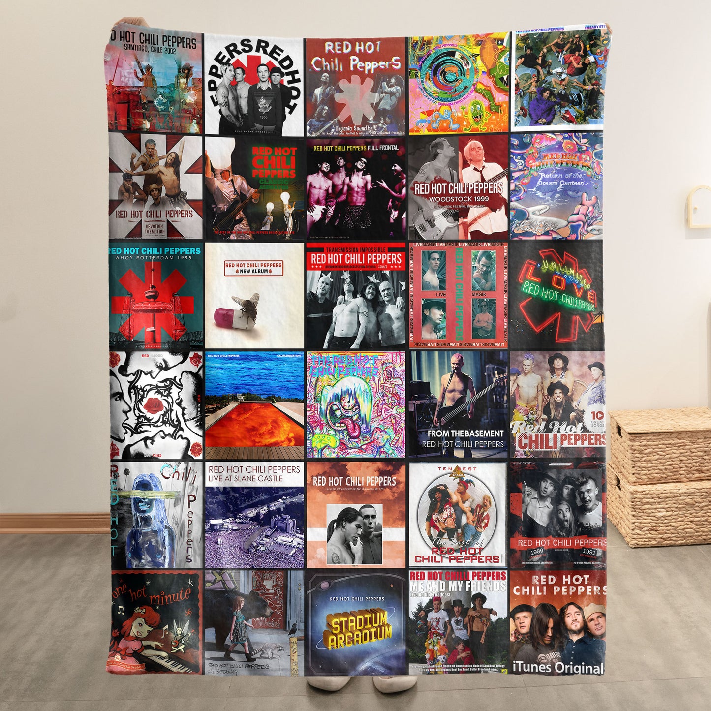 Red Hot Chili Peppers Sherpa Blanket – A Colorful Tribute to Funk-Rock Legends