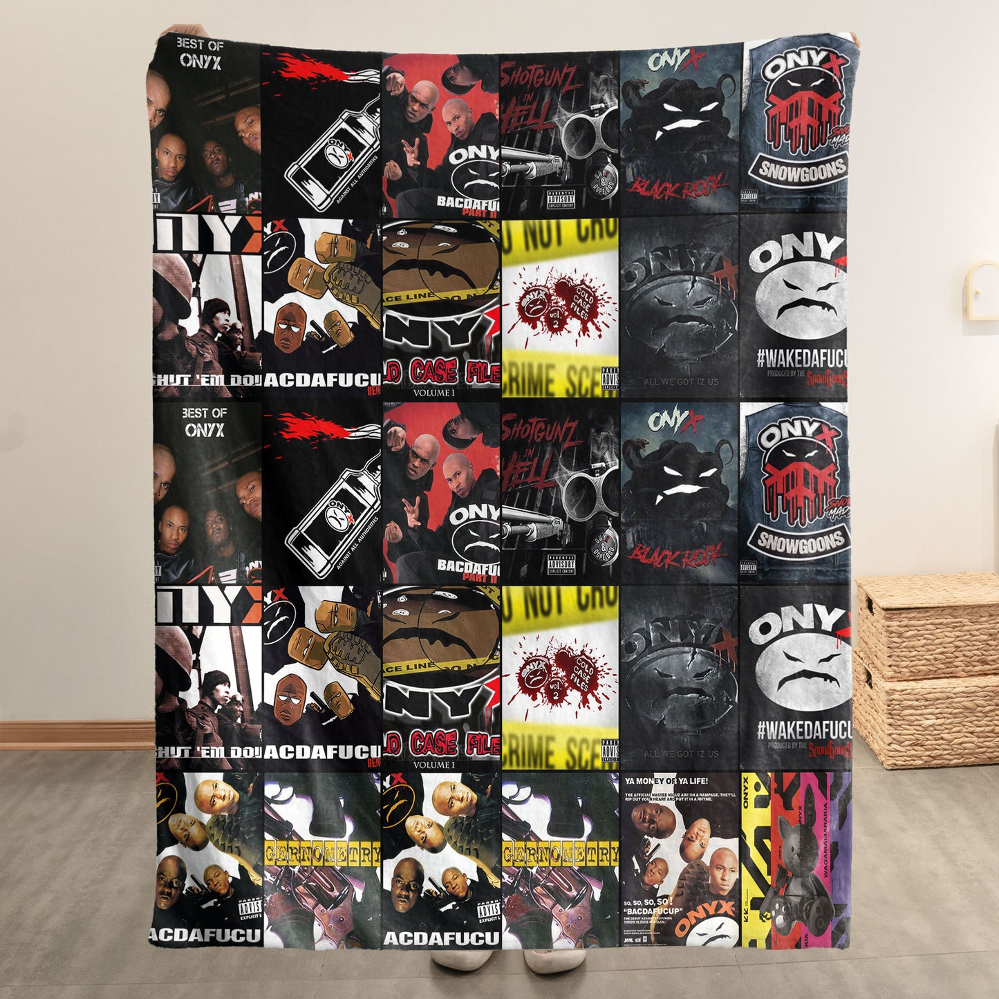 Onyx Sherpa Blanket – A Gritty, Old-School Hip-Hop Tribute for Real Fans