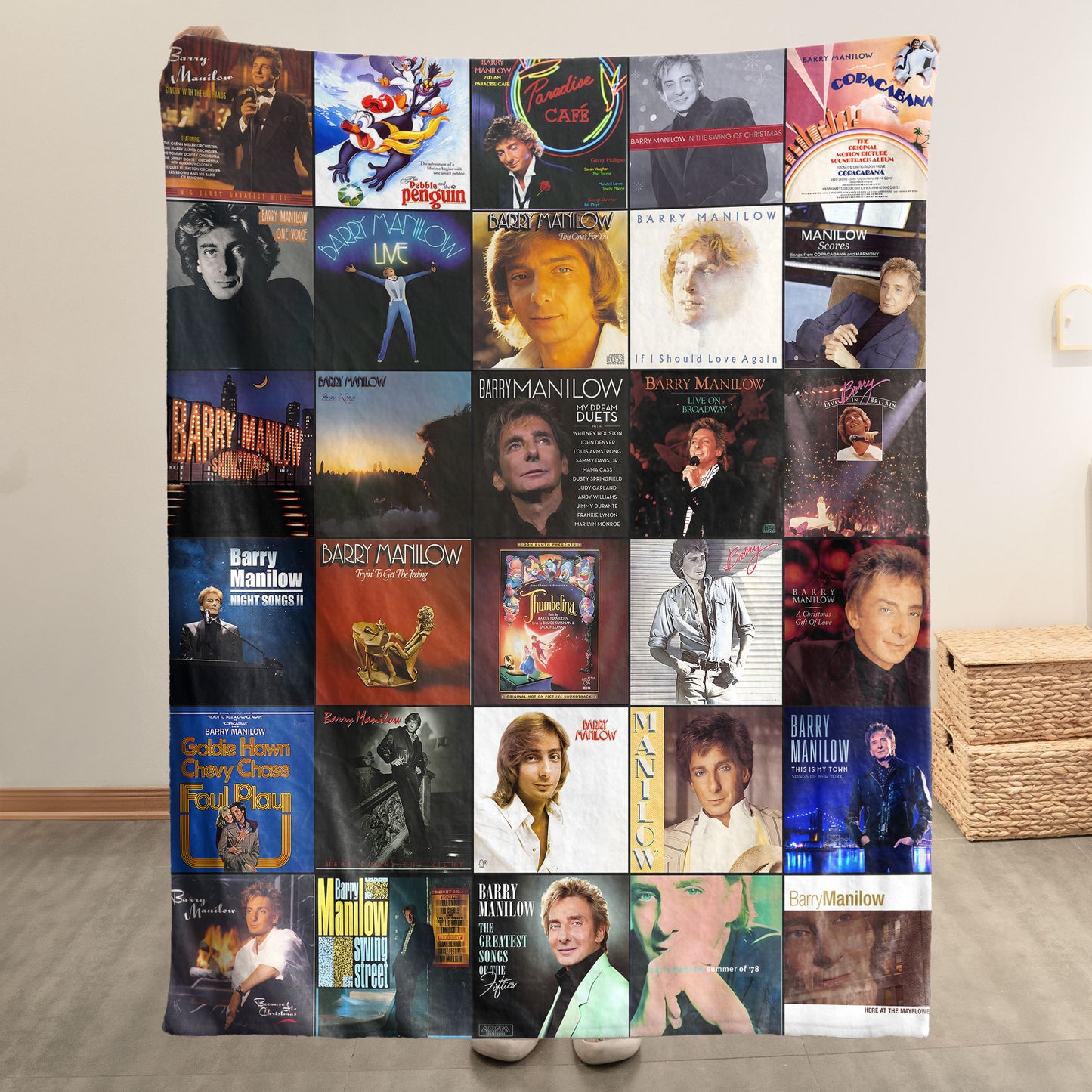 Barry Manilow Sherpa Blanket – A Cozy Tribute to Timeless Classics