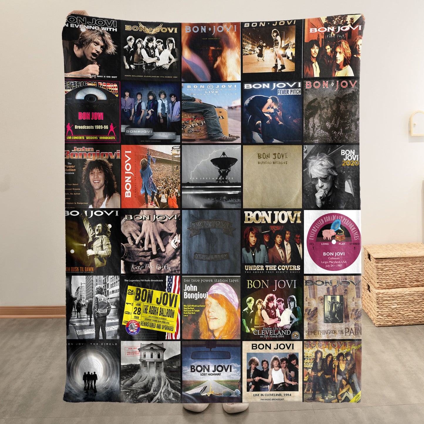 Bon Jovi Sherpa Blanket – A Warm Throwback to Rock Anthems That Never Faded