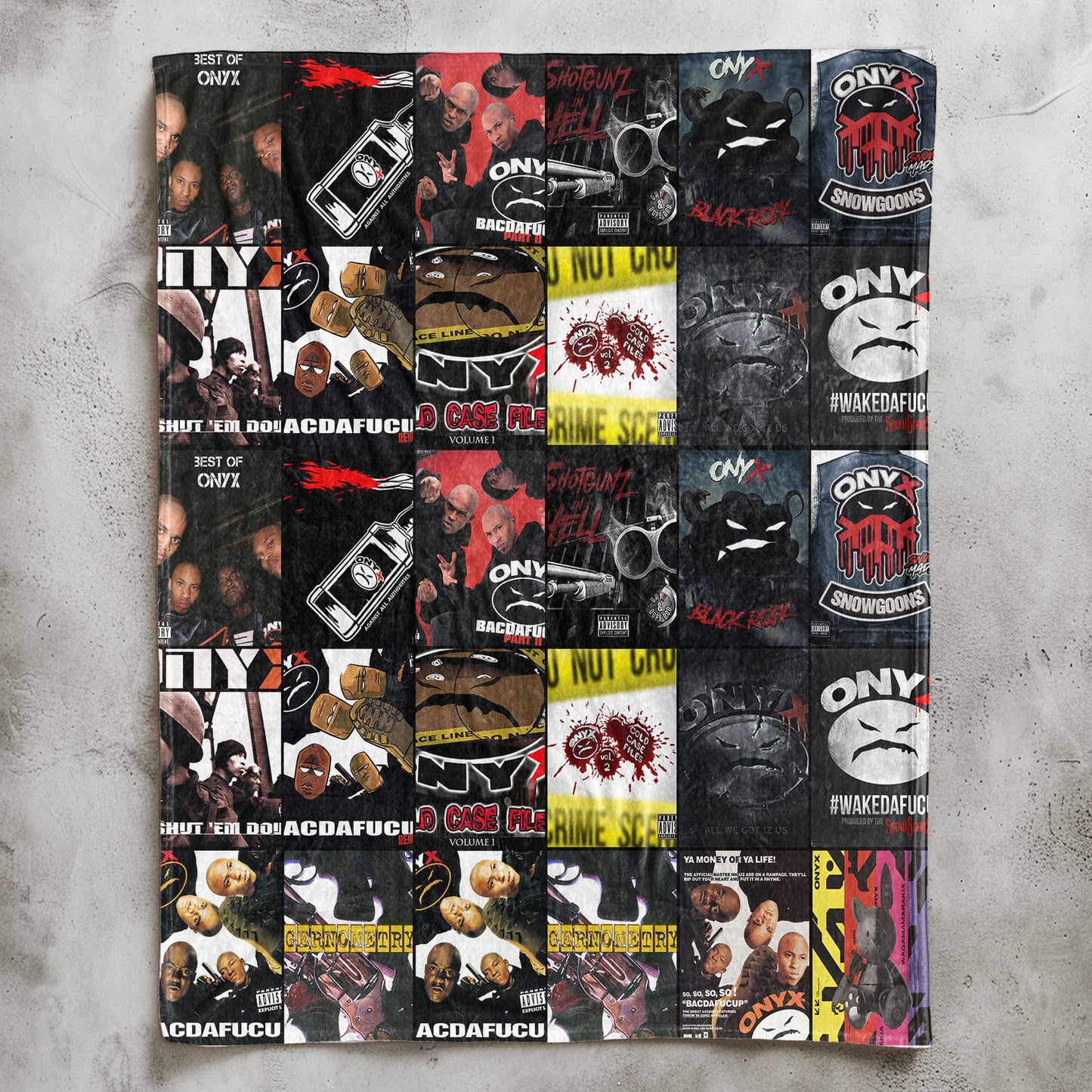 Onyx Sherpa Blanket – A Gritty, Old-School Hip-Hop Tribute for Real Fans