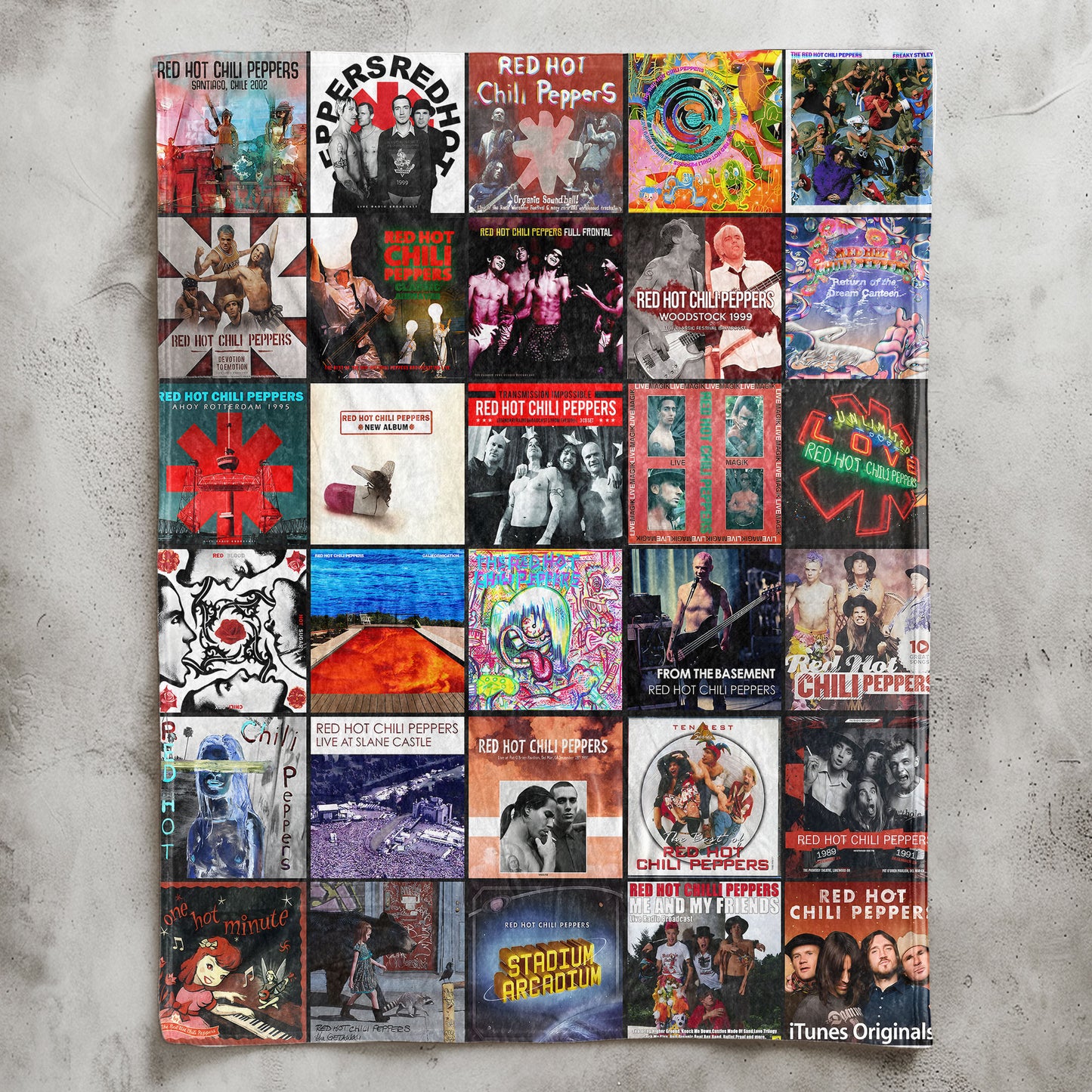 Red Hot Chili Peppers Sherpa Blanket – A Colorful Tribute to Funk-Rock Legends