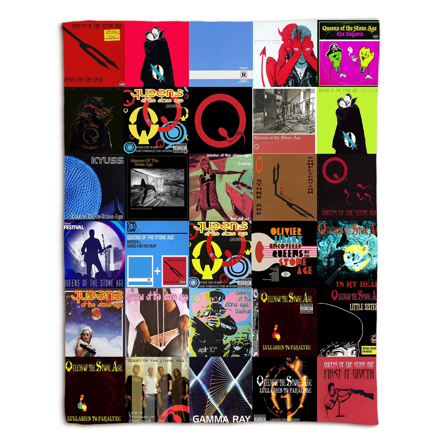 Queens of the Stone Age Sherpa Blanket – A Retro Rock Tribute for Fans