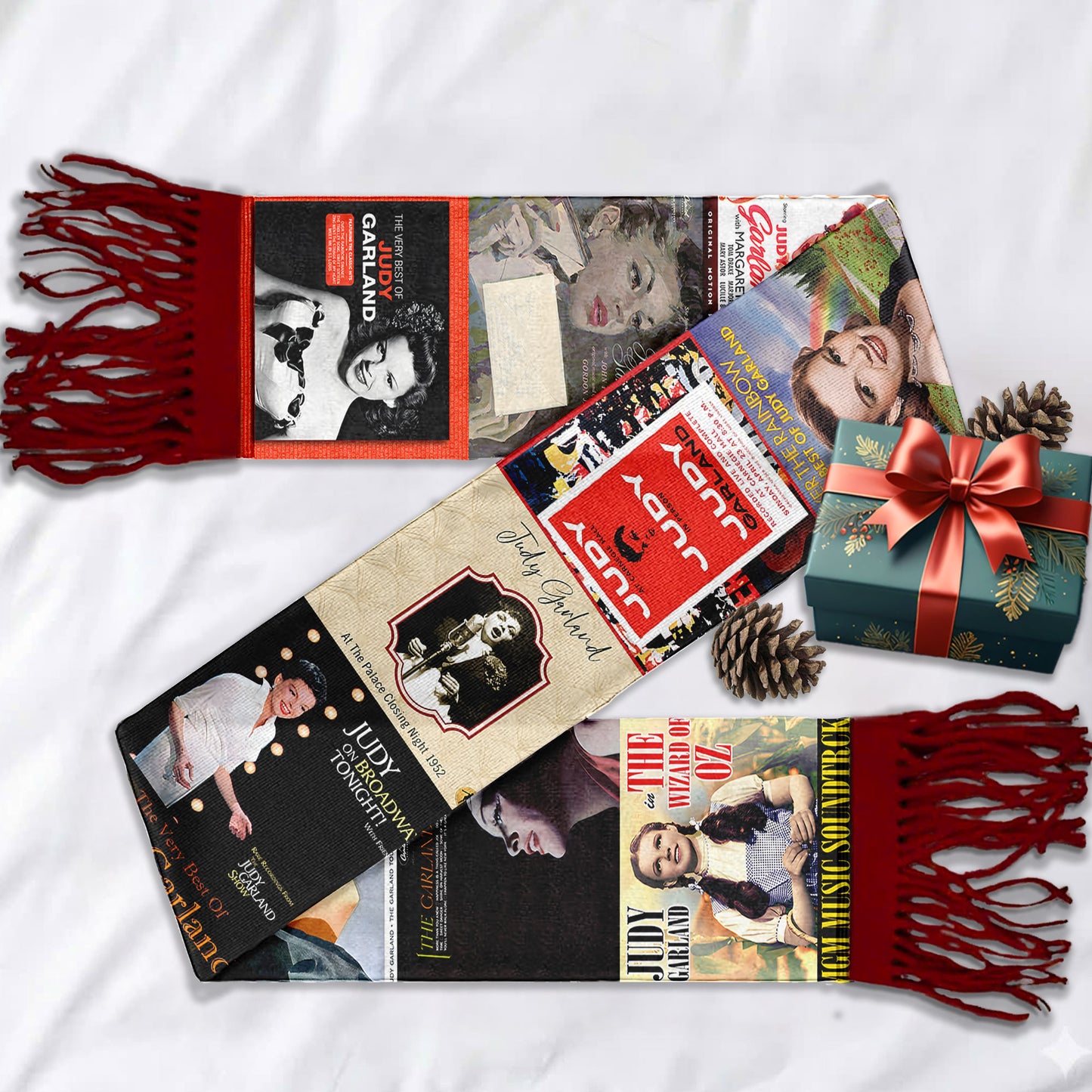 Judy Garland Scarf – Vintage Hollywood Music Legend Collage Gift